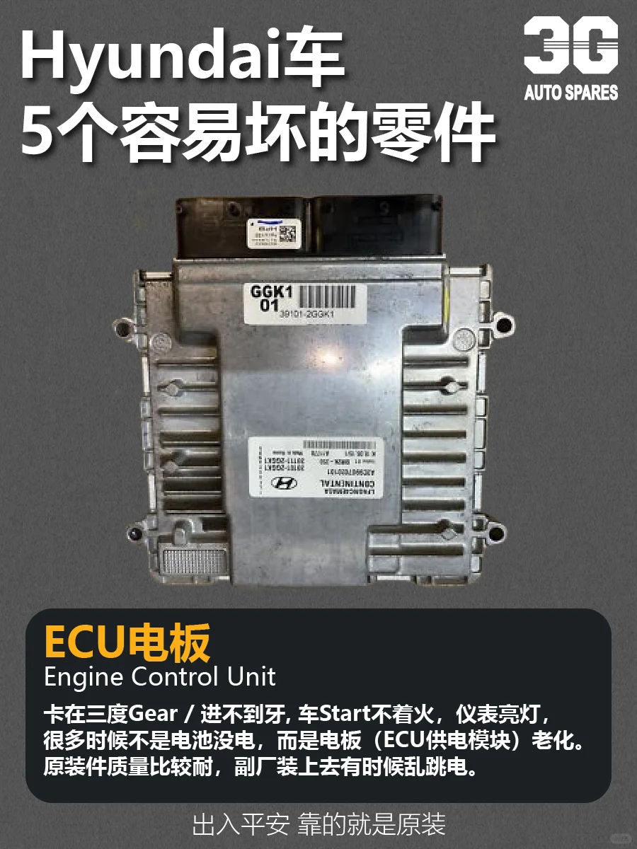 ??Hyundai车主收藏 5个容易坏的零件
