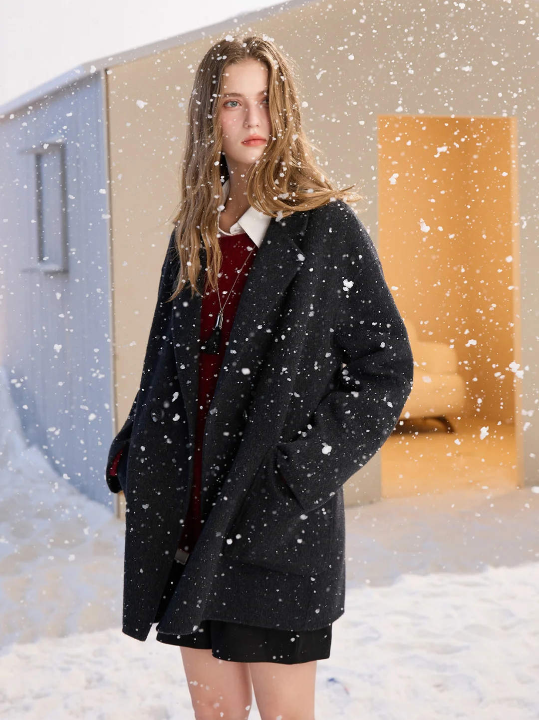 明星同款✖️宋轶 ?西装式双面呢大衣