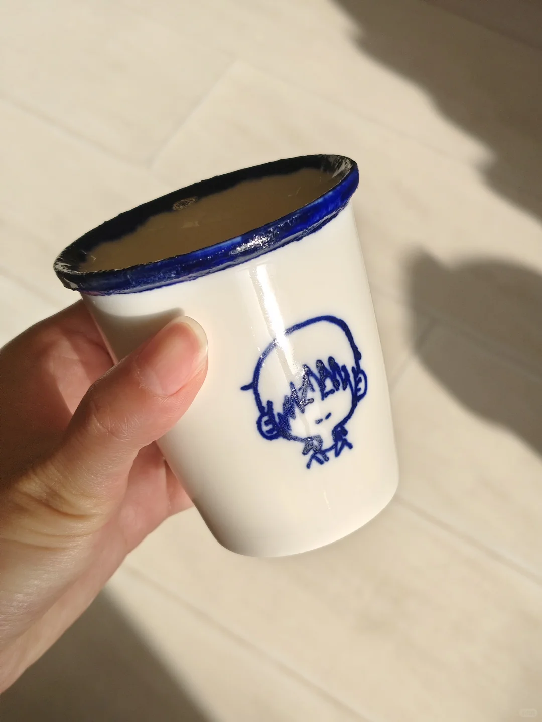 青花陶瓷杯烧出来咯