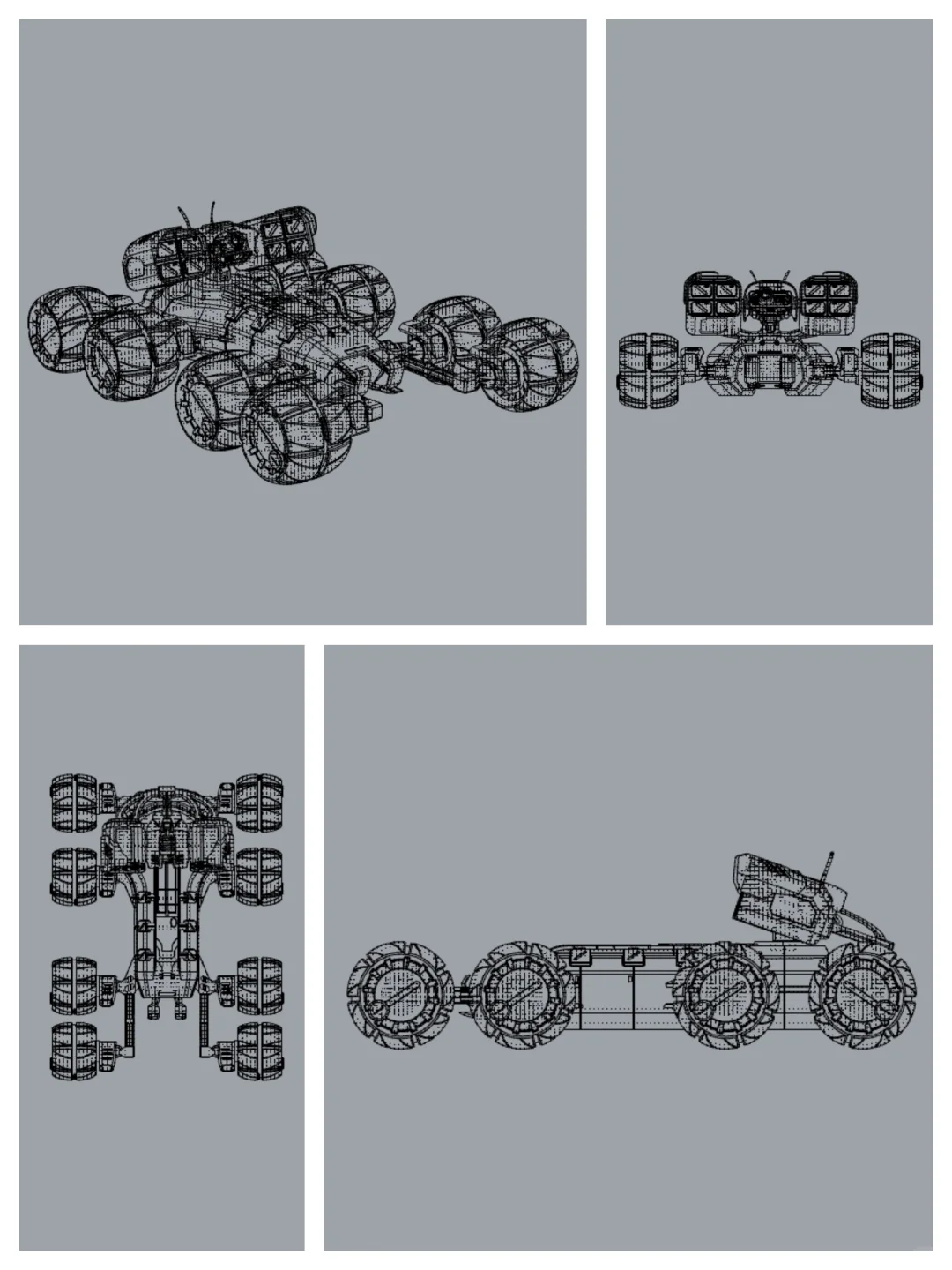 犀牛建模-无人越野探测车设计交通工具设计1