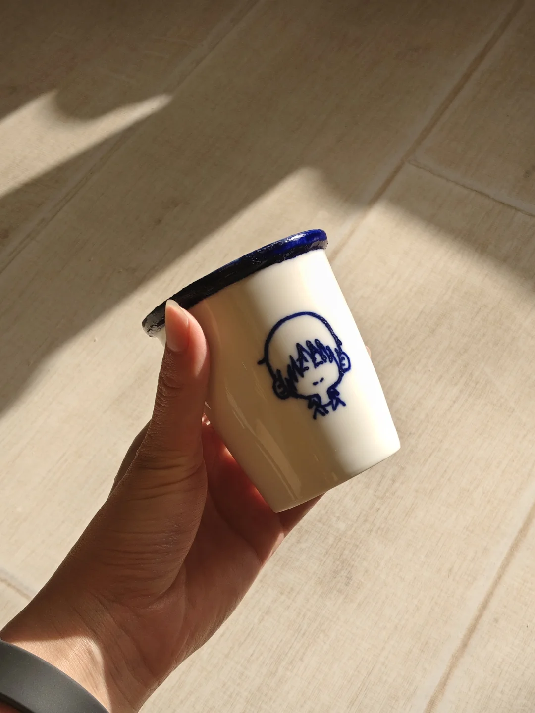 青花陶瓷杯烧出来咯