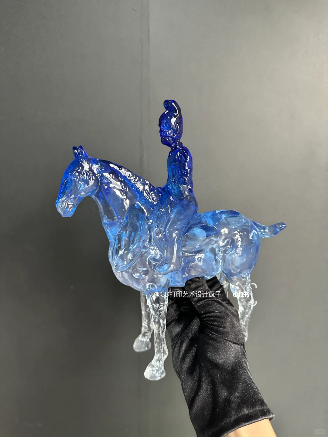 3D打印透明树脂后工资染色真的太美了?