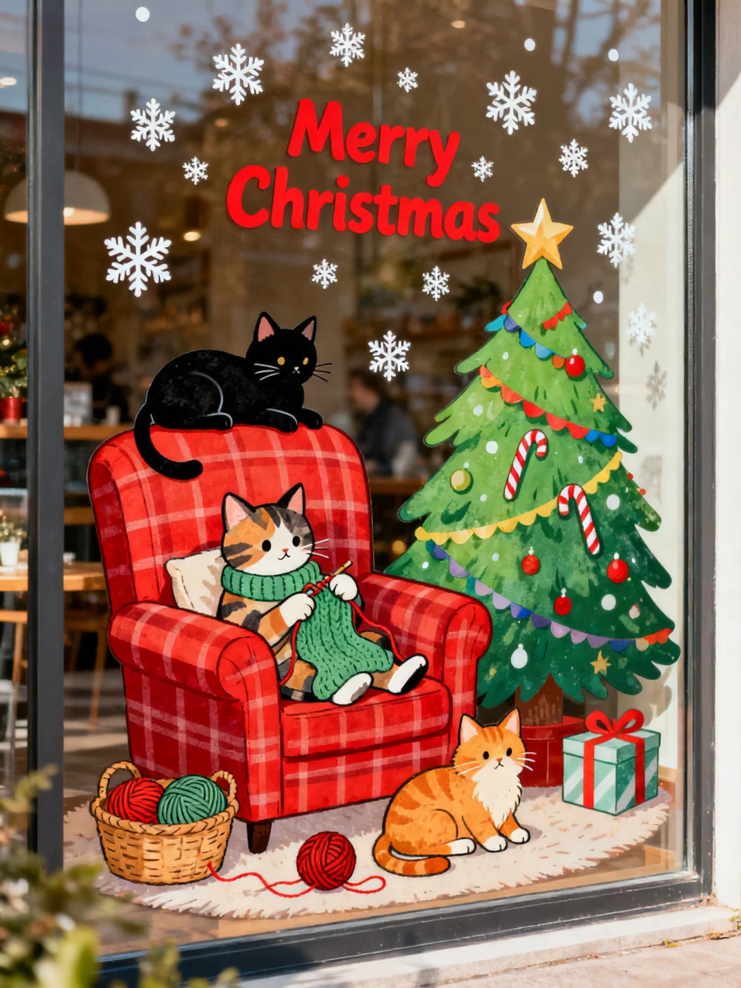 圣诞氛围感拉满?玻璃贴纸太绝啦??