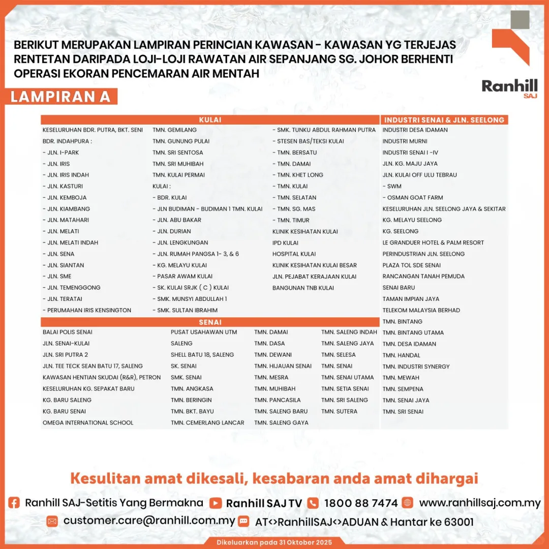 ?突发!柔佛河污染⚠️