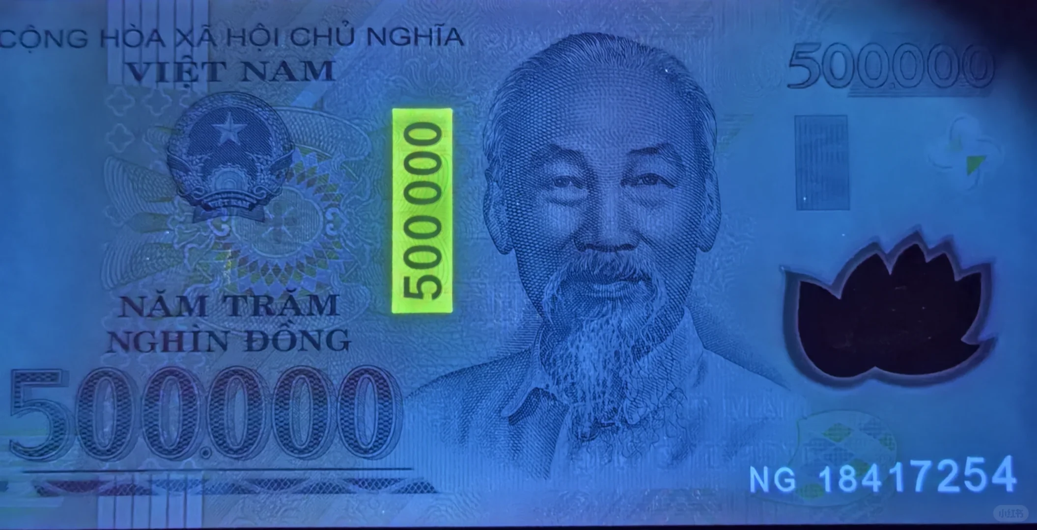 每日一钞:越南500000盾塑料钞