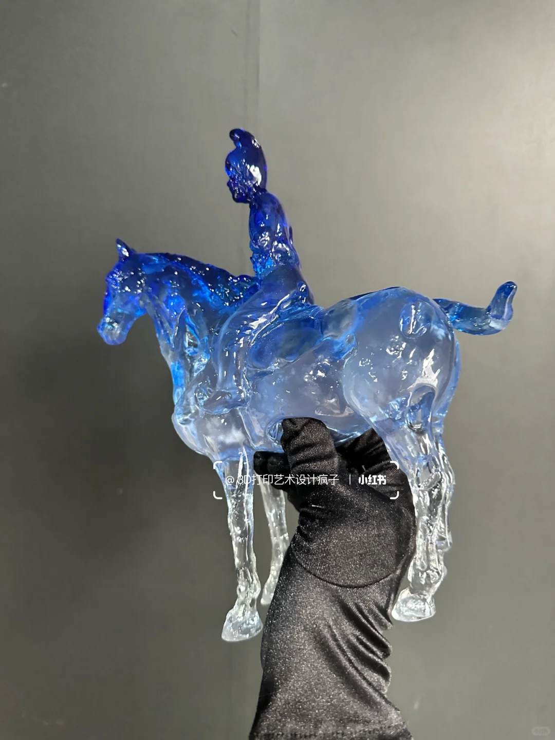 3D打印透明树脂后工资染色真的太美了?