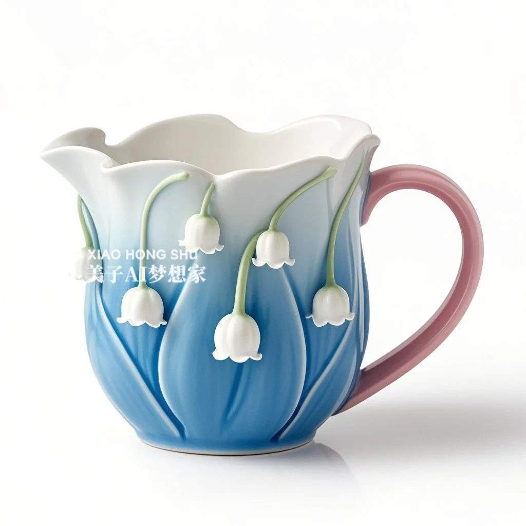 ?AI产品设计1000个?铃兰花开美丽杯子