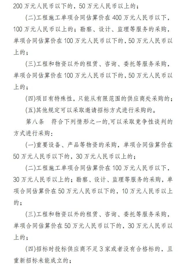 国有企业采购管理的制度办法！6份资料
