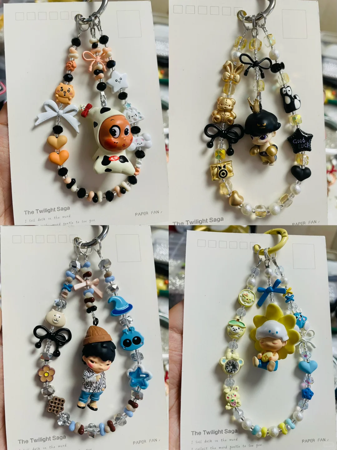 合金萌粒手机链批发客定分享