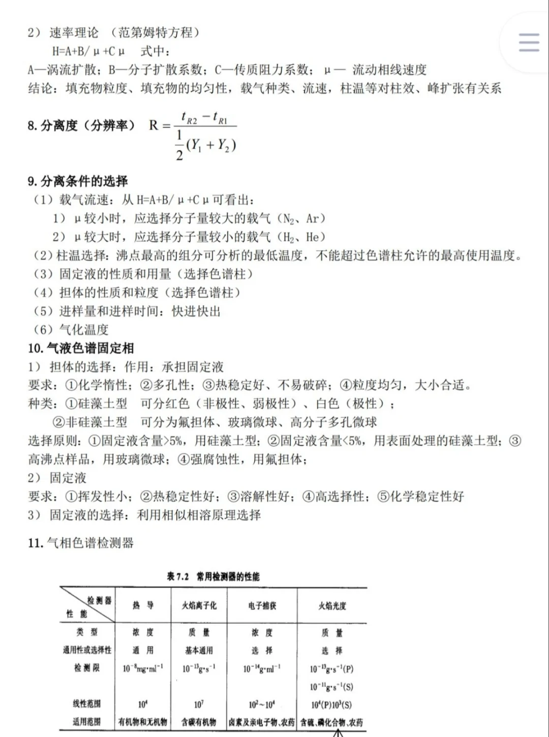 《仪器分析》期末重点！