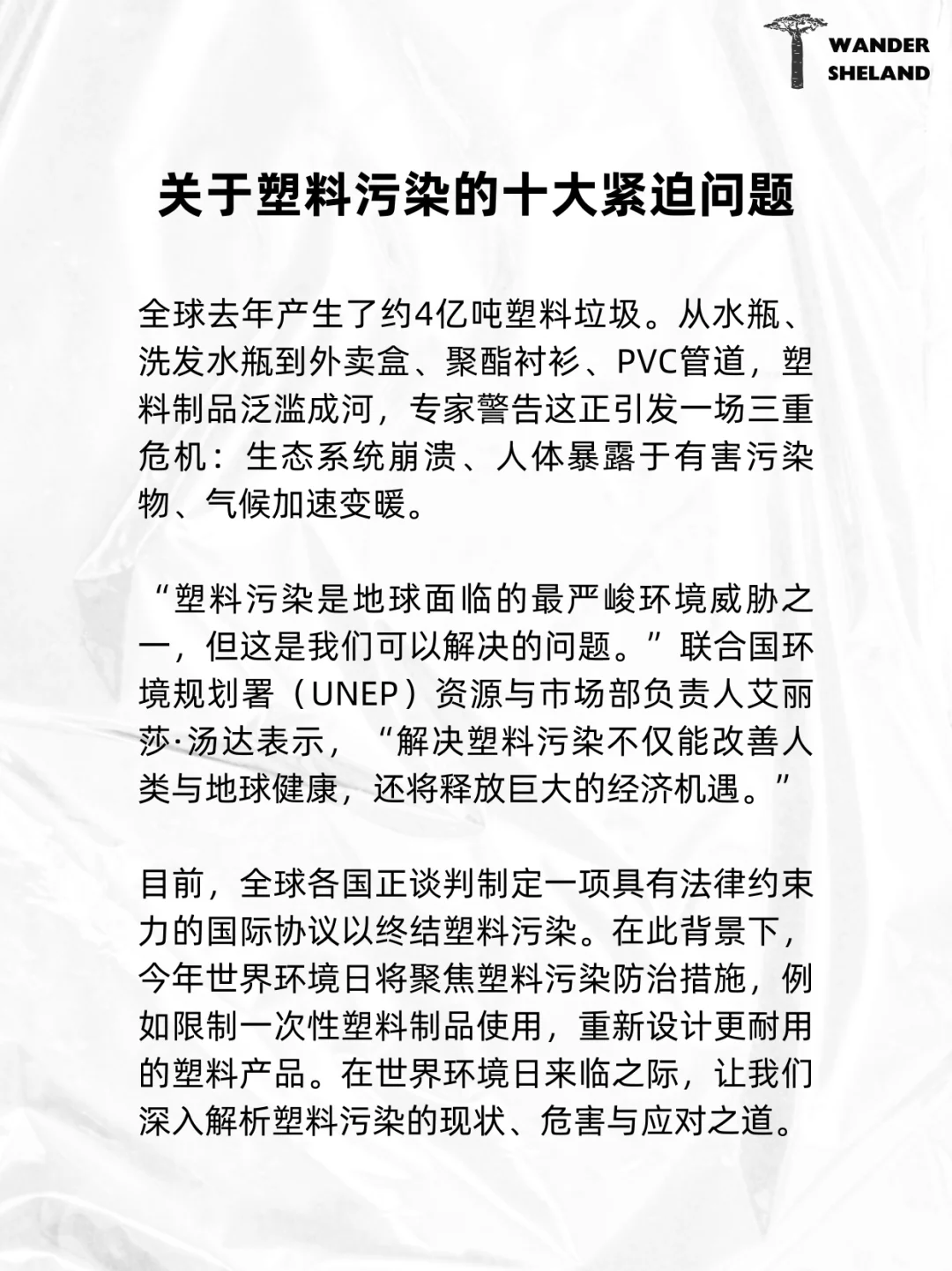 世界环境日｜解答关于塑料污染的十大问题?