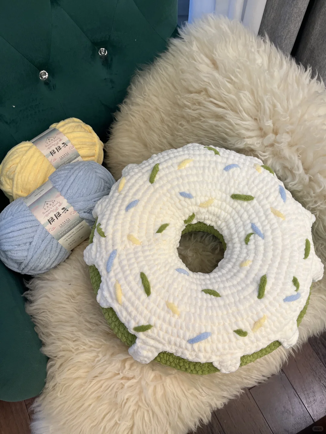 钩织｜甜甜圈?抱枕 （附图解）