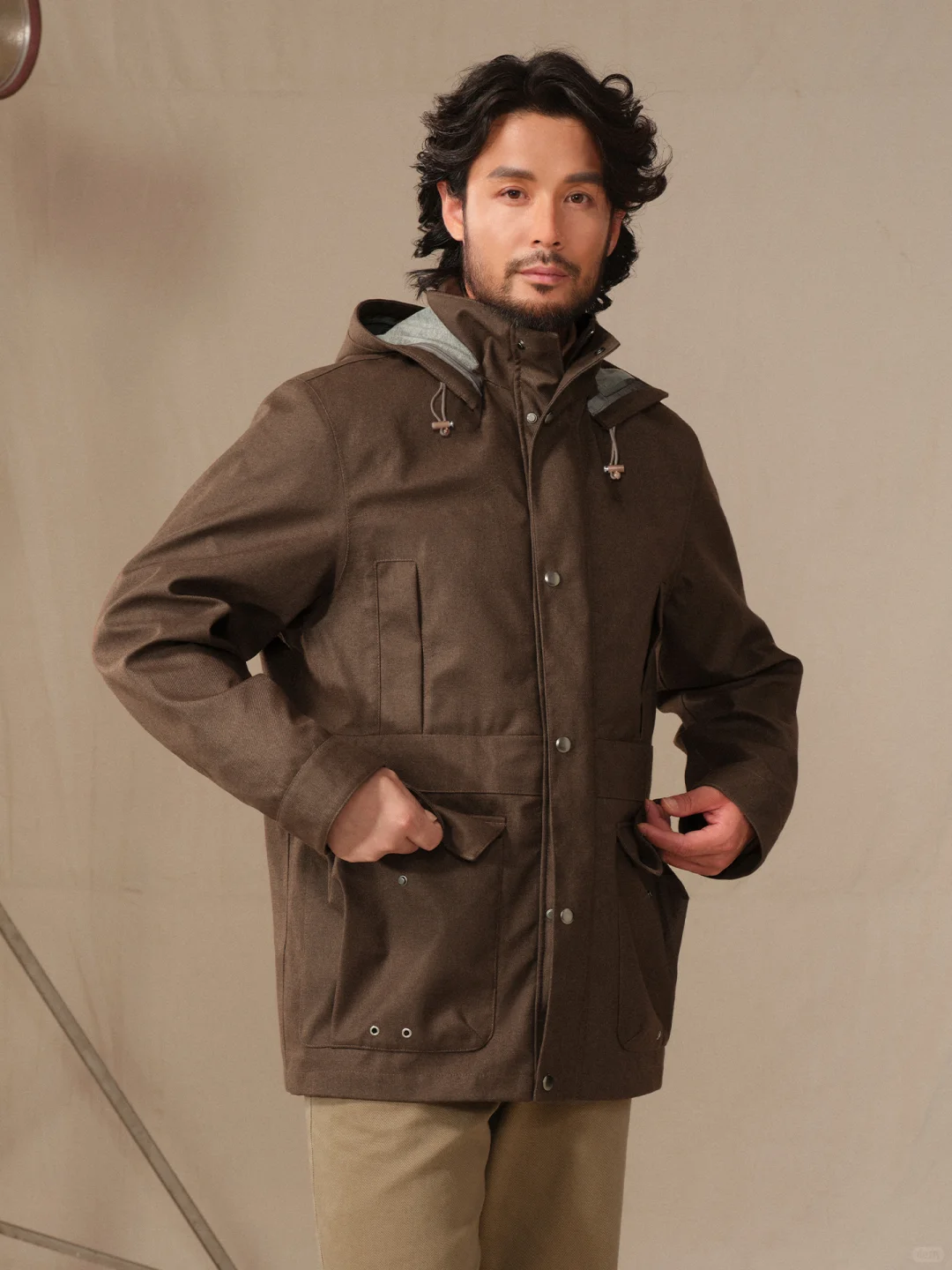 《绅装户外》| 中长款防泼水拉链夹克