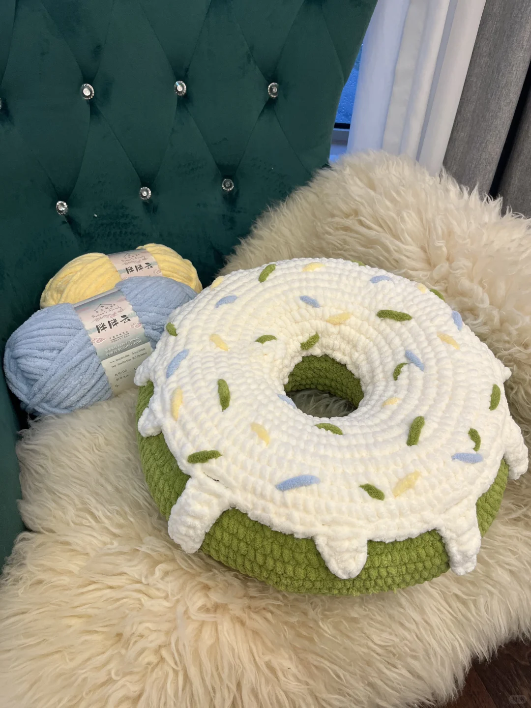 钩织｜甜甜圈?抱枕 （附图解）