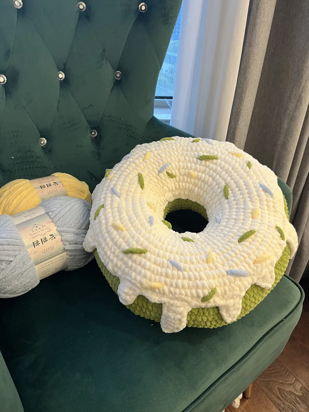 钩织｜甜甜圈?抱枕 （附图解）