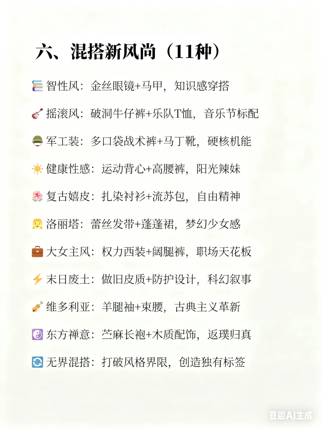 服装人熬夜要背的48种服装风格！！！