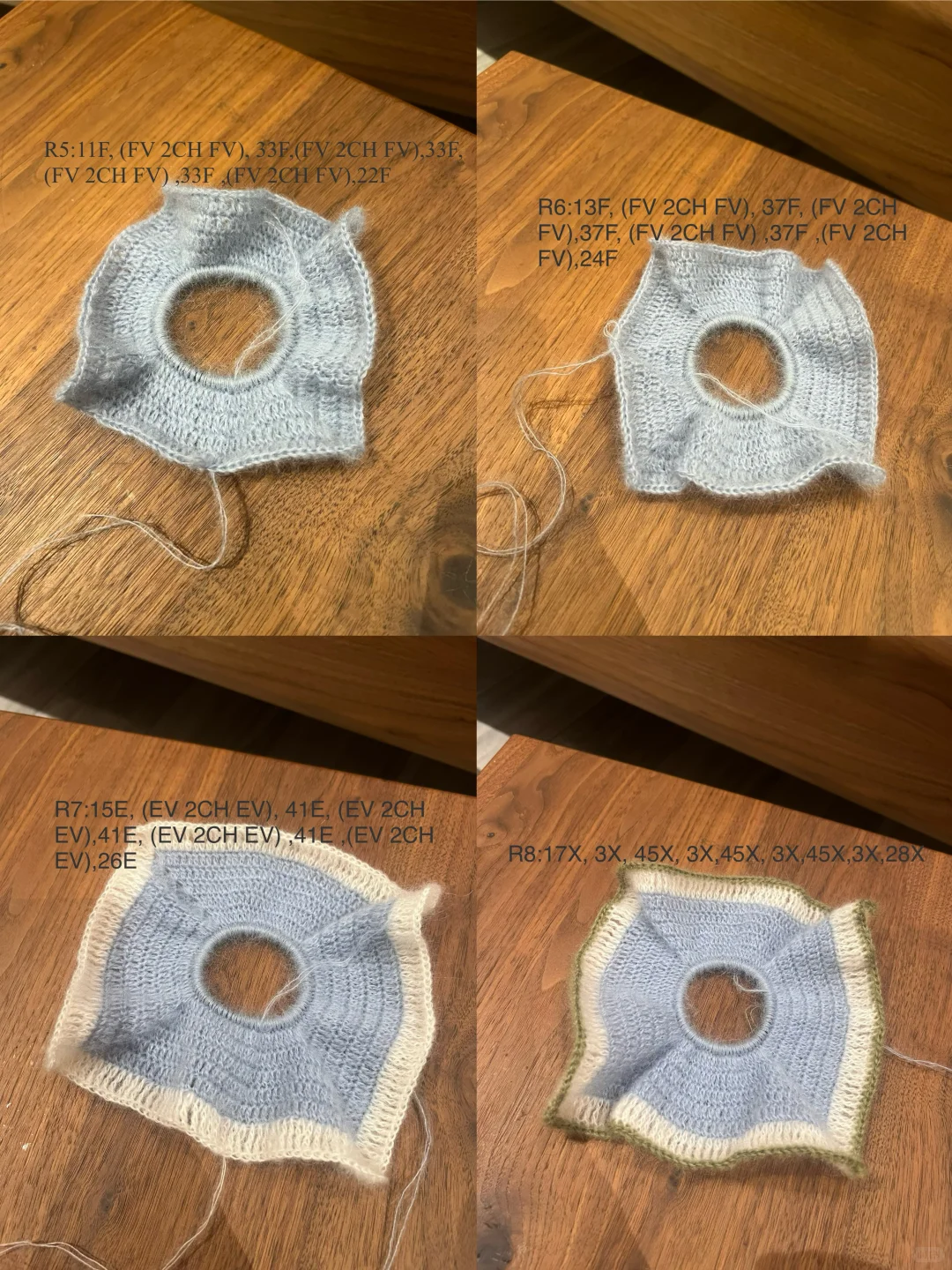 蓝天白云大草坪??｜钩织方巾发圈（附图解）