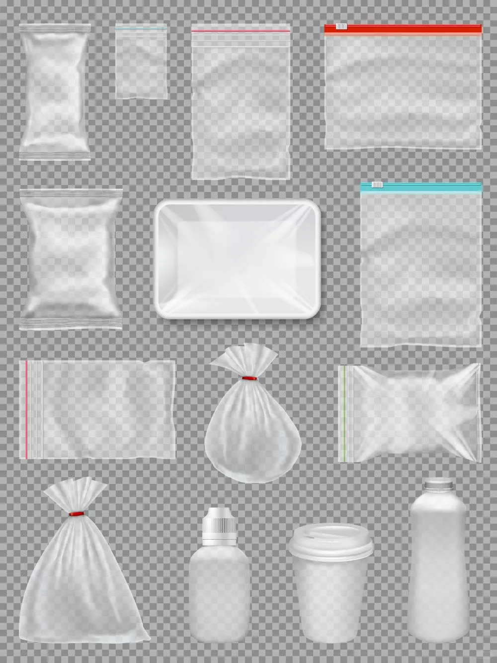 透明塑料包装袋 | png免扣透明底