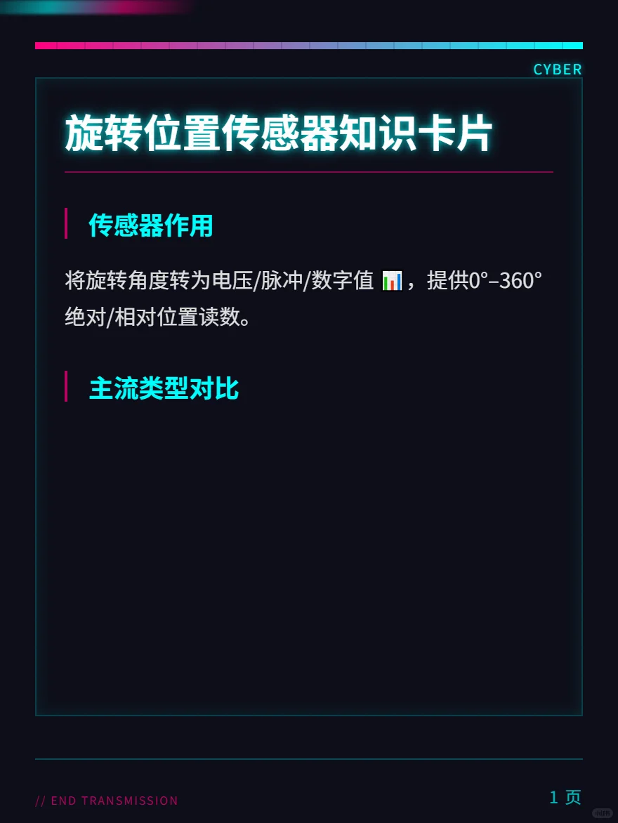 ?每天认识个传感器(7)—旋转位置传感器