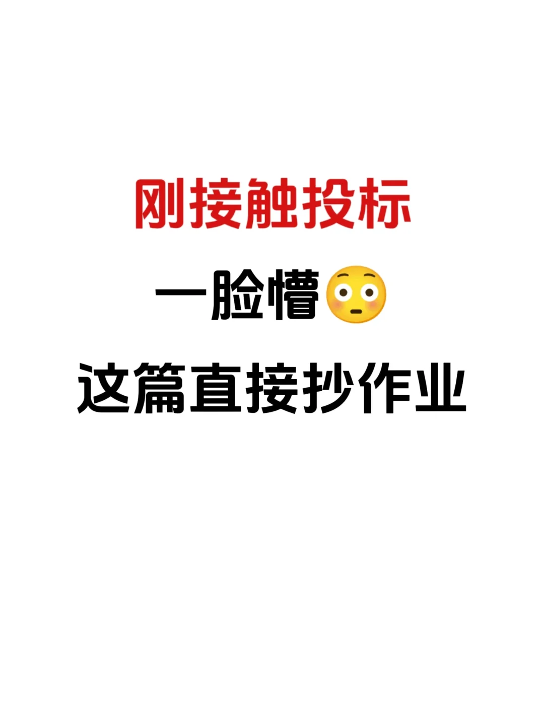 投标小白必看的入门指南