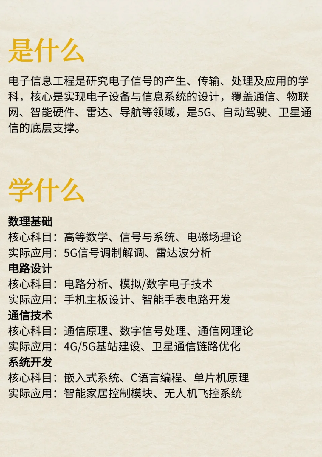 电子信息工程不止是 “修电路”