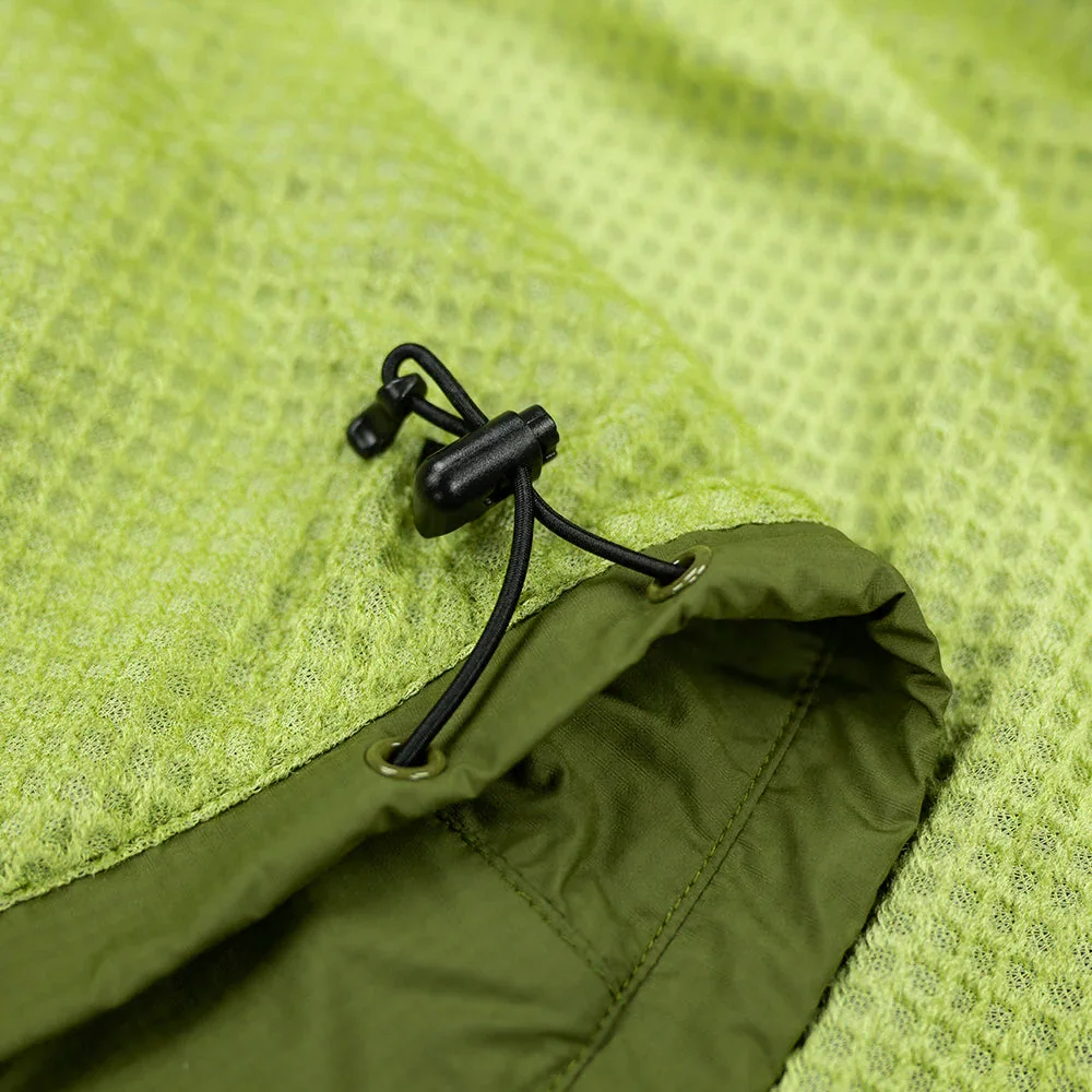 轻户外徒步动态呼吸保暖菱形网眼绒内里面料