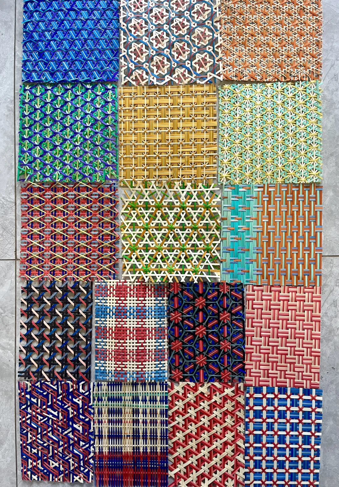 客定竹编平面样品