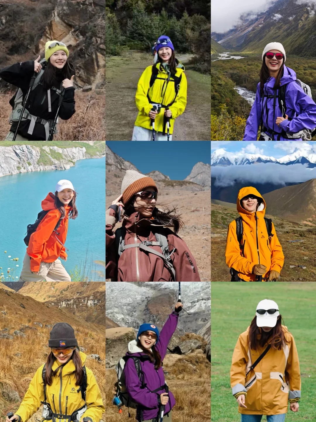 替大家试过了 户外什么颜色冲锋衣最出片⛰️