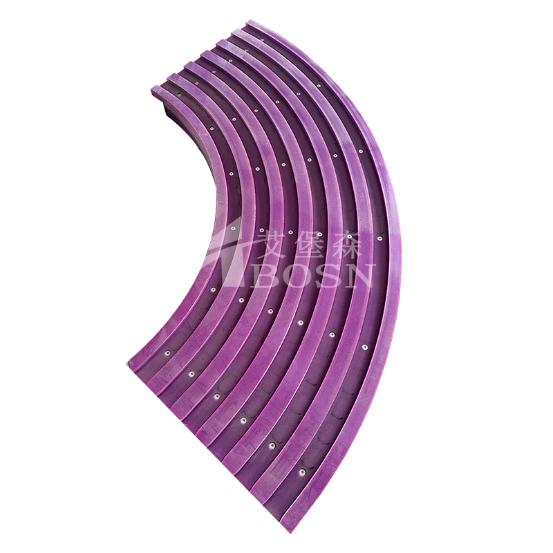 食品多列输送线高分子磁性弯道导轨