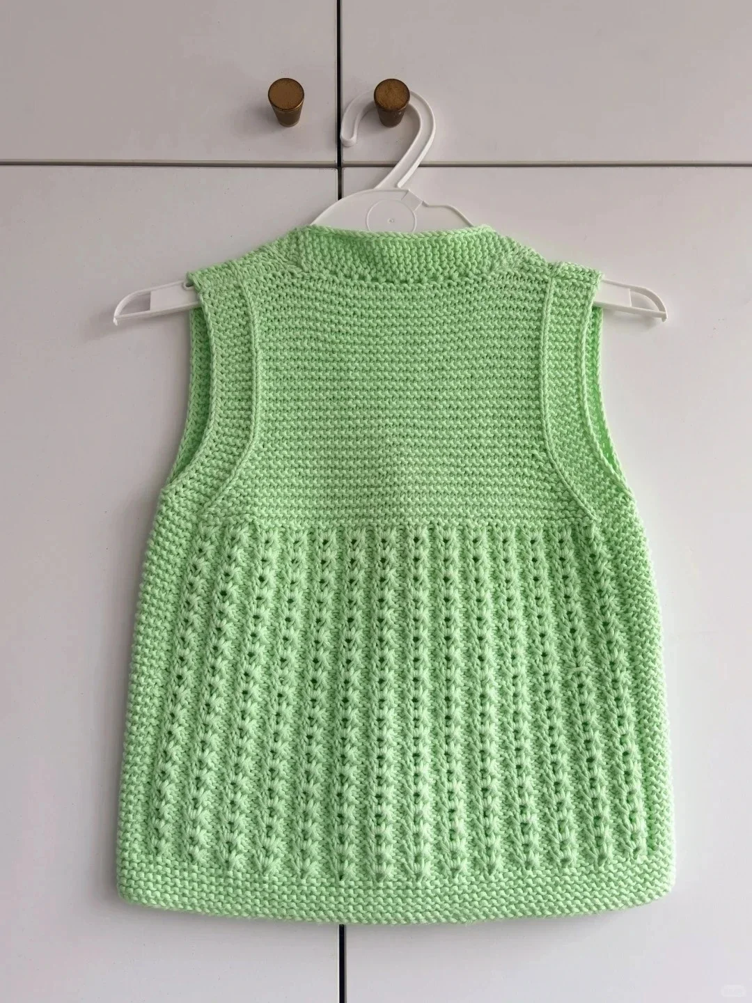 水草花棒针马甲背心