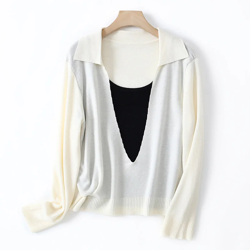 法式撞色针织衫，2025新款显瘦神器✨