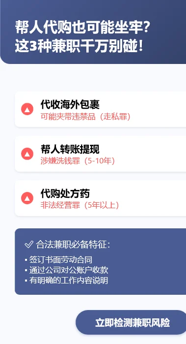 帮人代购也可能坐牢？这3种兼职千万别碰！