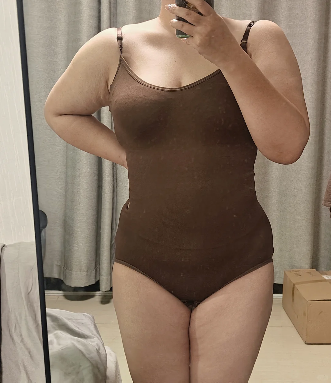 180斤大码女生的塑身连体衣穿起来好显瘦！