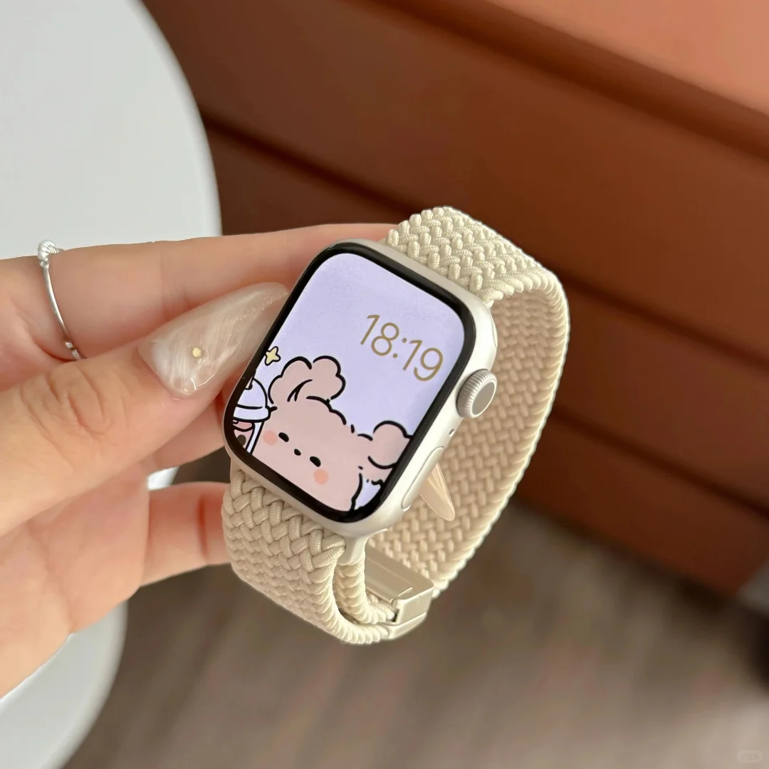 星光色尼龙编织带点亮iWatch?