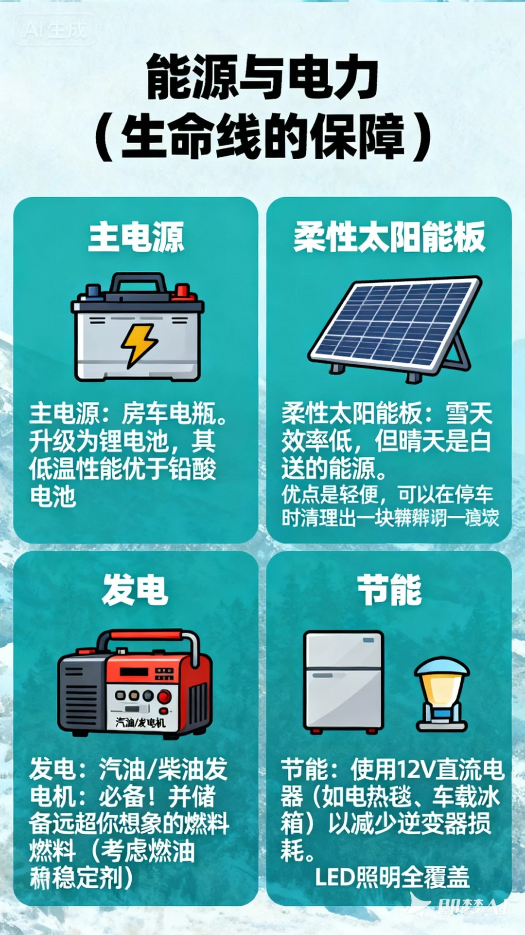 两人极寒暴雪末世房车生存1-温饱与能源