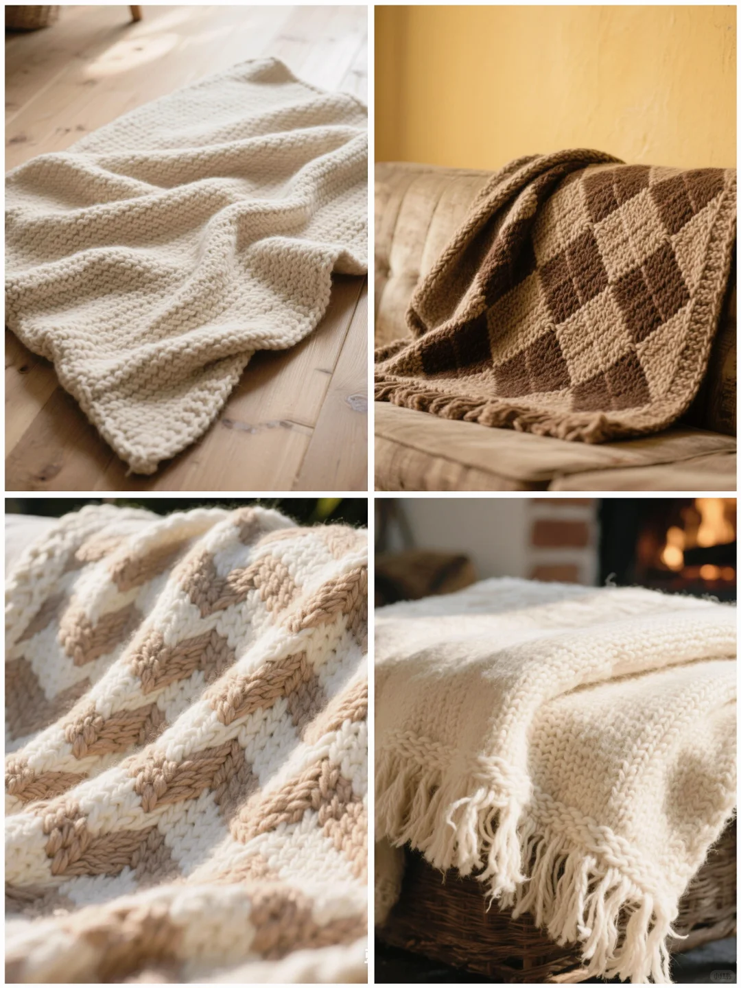 救命！粗羊毛线编织毛毯的快乐谁懂啊?