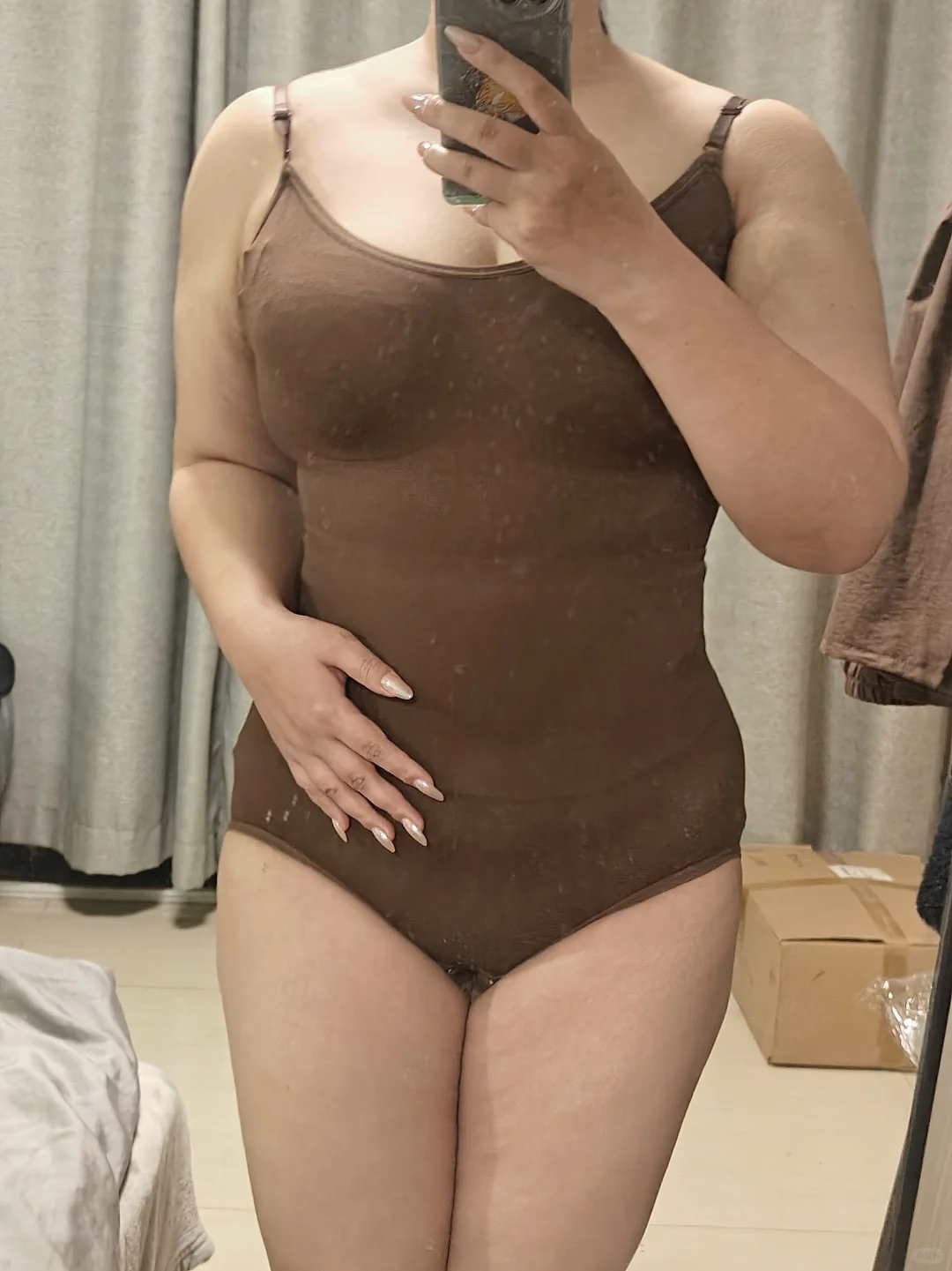 180斤大码女生的塑身连体衣穿起来好显瘦！