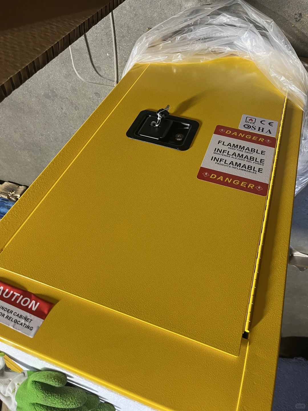 $200 新款16加仑黄色防火防爆储物柜｜双层钢
