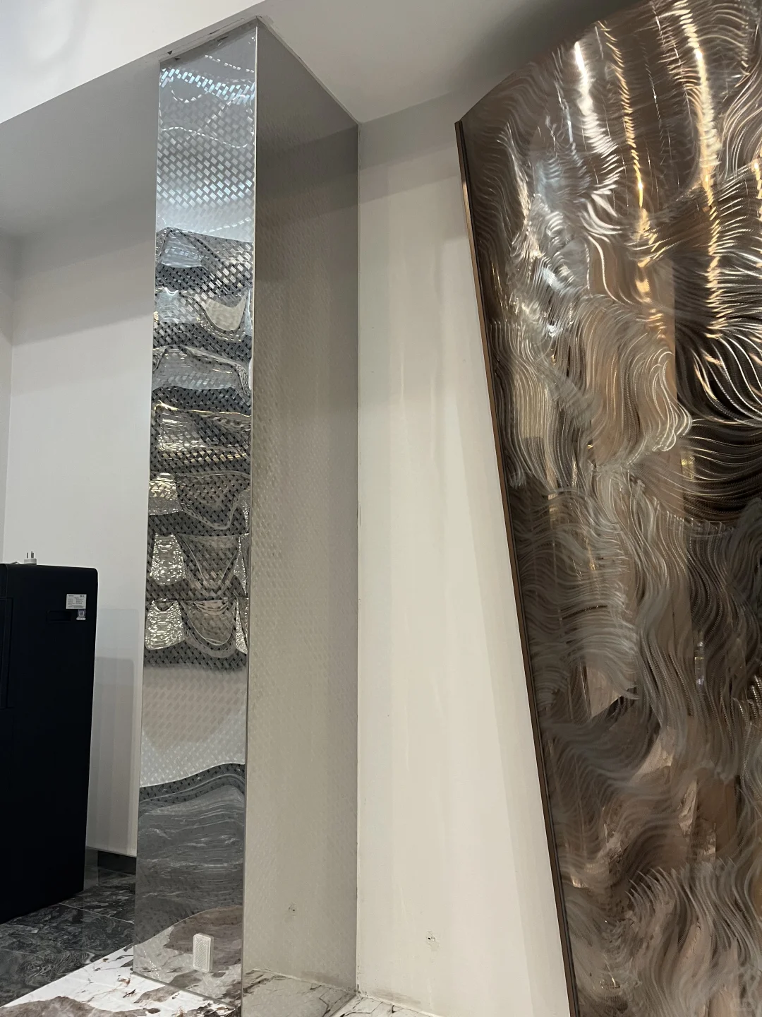 编织纹包柱，两种质感可选