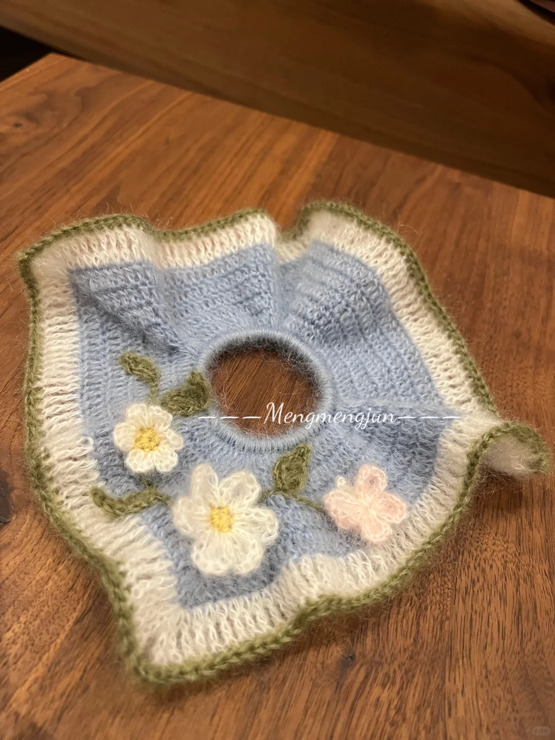 蓝天白云大草坪??｜钩织方巾发圈（附图解）