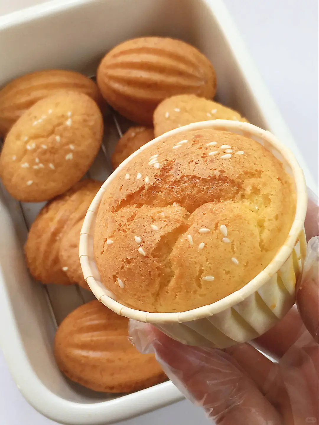 无糖巨成功‼️又香又软老式脆皮鸡蛋糕!