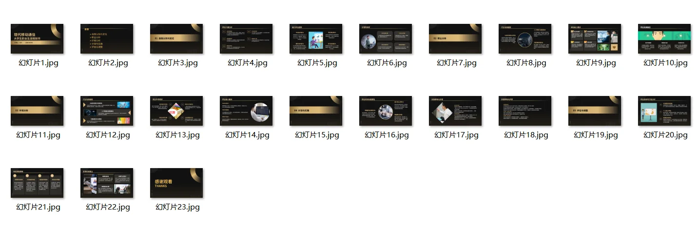 G27-《现代移动通信》职业规划书Word➕PPT