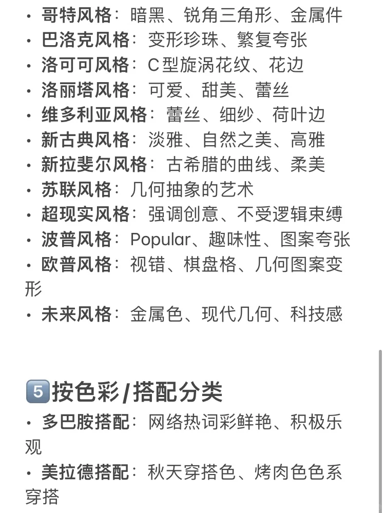 50种热门服装风格分类合集?收藏住