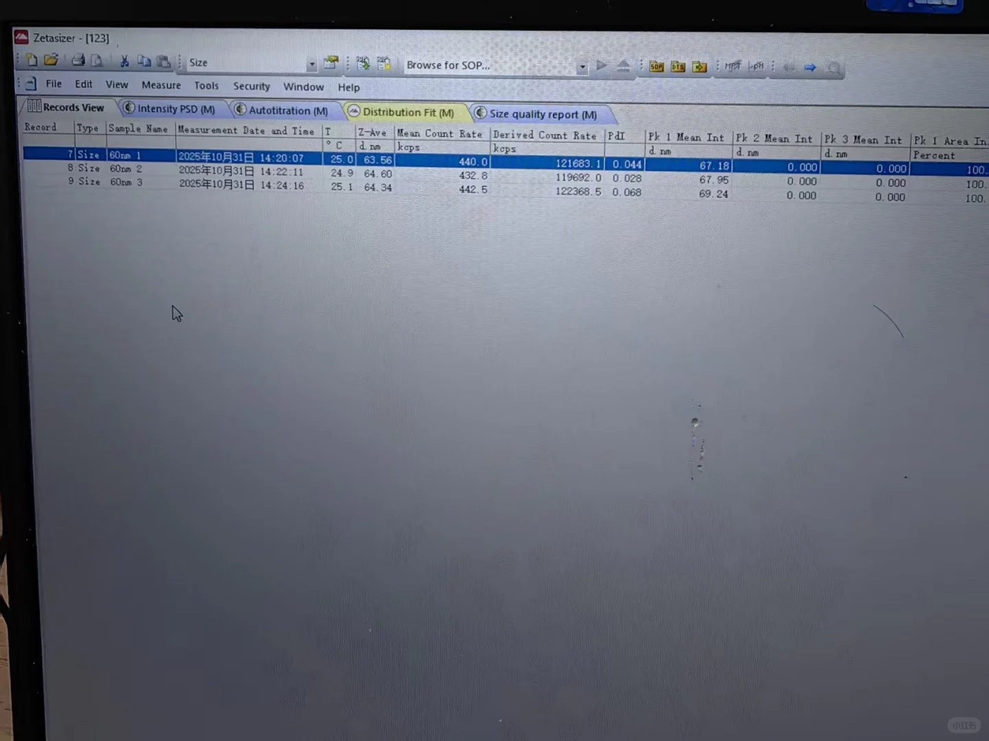 捡漏！马尔文Nano-ZS粒度电位仪 标准品测过