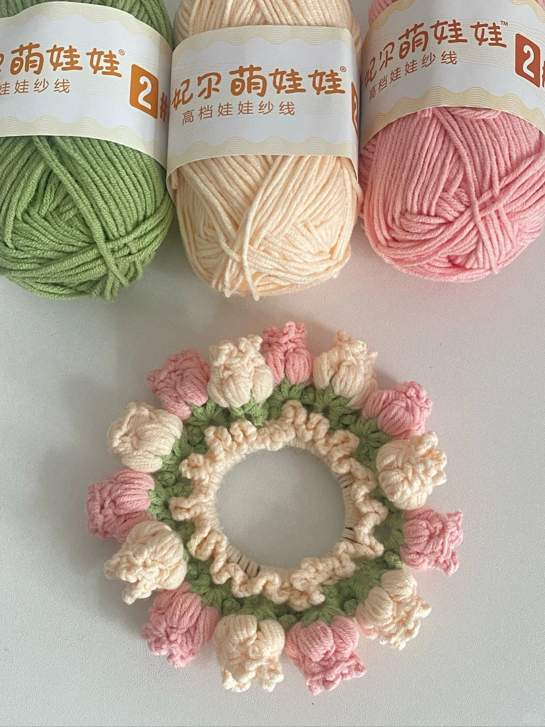 钩针?铃兰花发圈【附图解步骤教程】