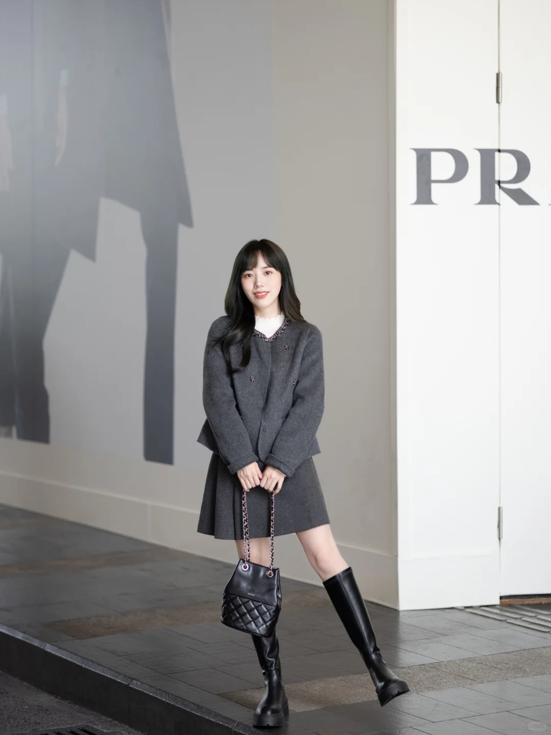 香影试衣间?蓝莓硬糖·小个子灰色系穿搭