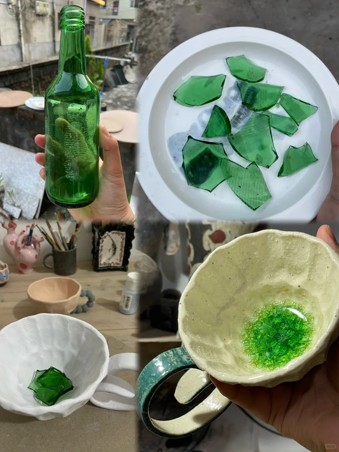 喝完的啤酒瓶不要扔｜可以烧成美丽的瓷器