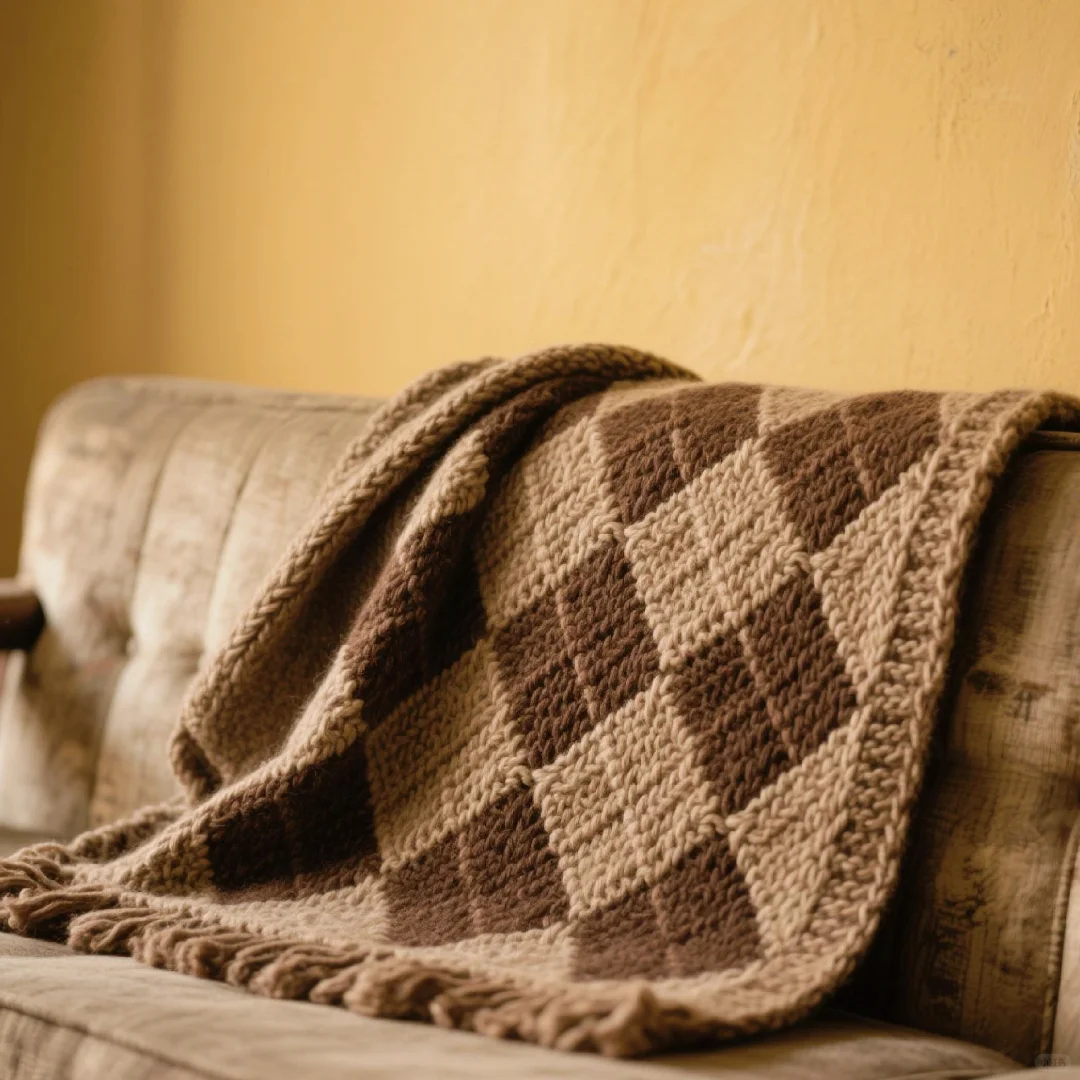 救命！粗羊毛线编织毛毯的快乐谁懂啊?