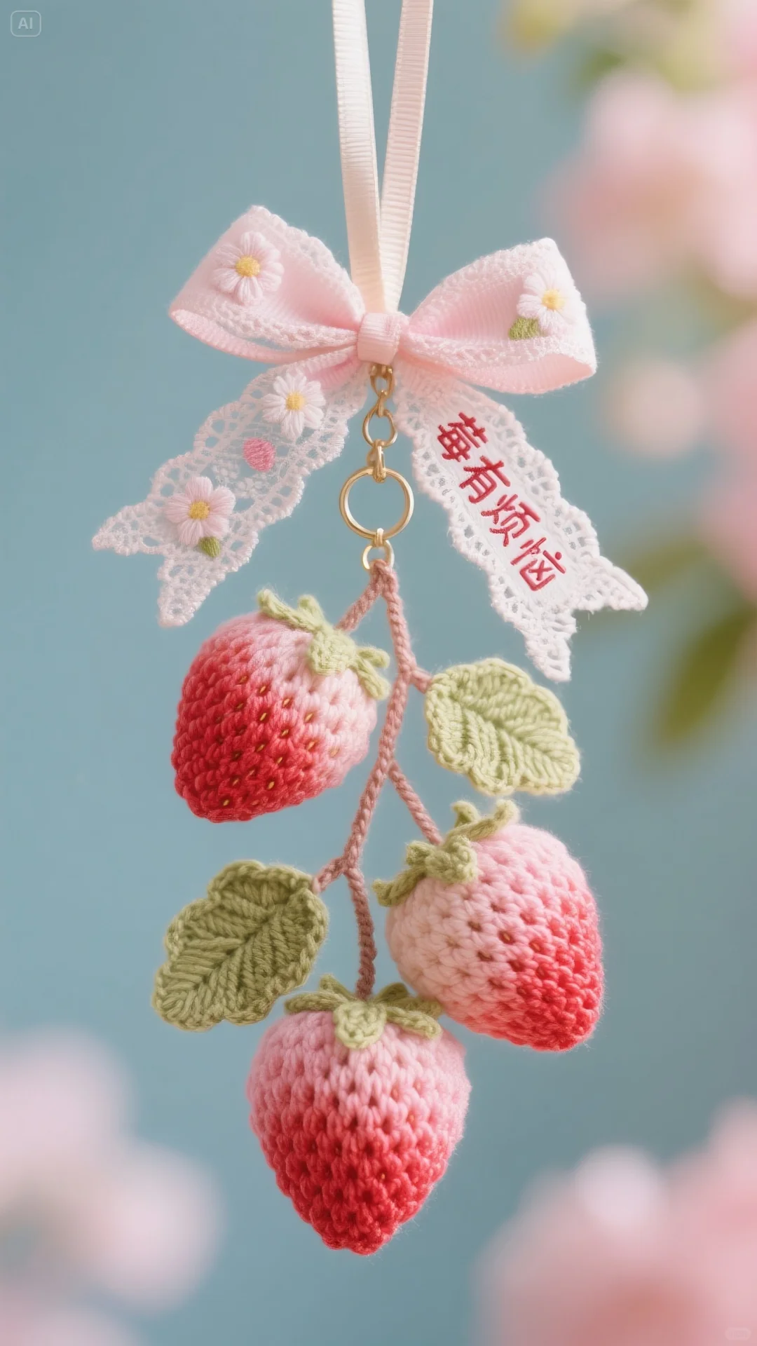 小小的钩织挂件，满满的爱！