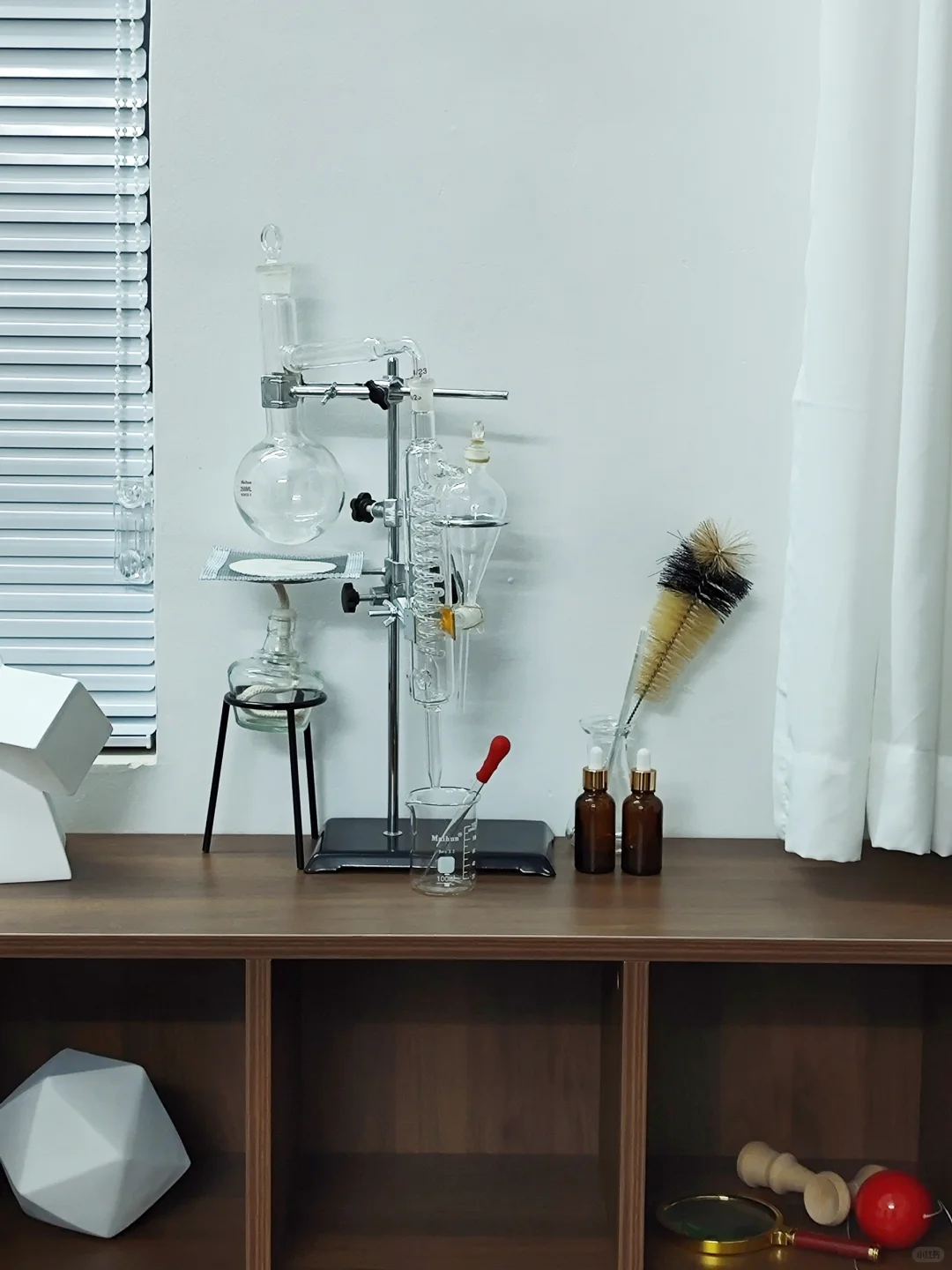 惠州.道具展示.化学玻璃蒸馏装置